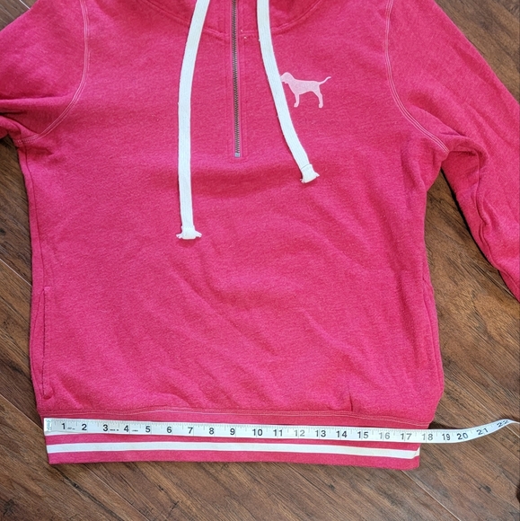 PINK Victoria's Secret Half Zip Sweatshirt Hoodie Size Small - Picture 6 of 9
